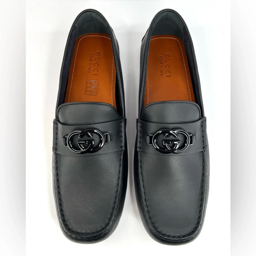 Gucci Love Parade GG Logo Resin Men Driver Loafers UK 13 - US 13.5 - EU 47